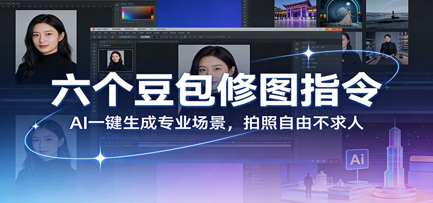 六个豆包修图指令：AI 一键生成专业场景，拍照自由不求人-项目资源网