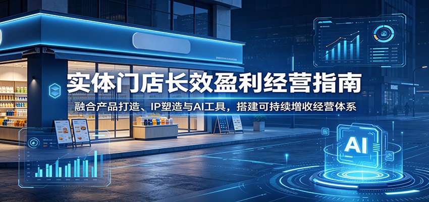 实体门店长效盈利经营指南:融合产品打造、IP塑造与AI工具,搭建可持续增收经营体系-项目资源网