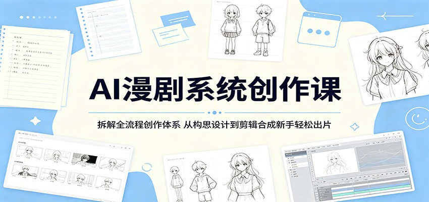 AI漫剧系统创作课：拆解全流程创作体系，从构思设计到剪辑合成新手轻松出片-项目资源网