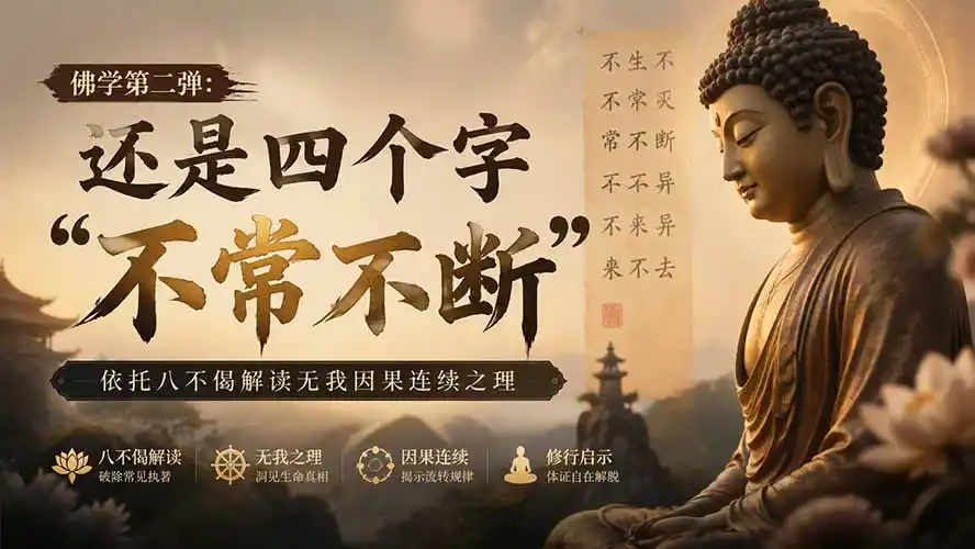 付费文章：佛学第二弹：还是四个字“不常不断”依托八不偈解读无我因果连续之理-项目资源网