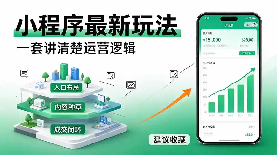 微信小程序最新玩法 四种收益来源，单日收入400+-项目资源网
