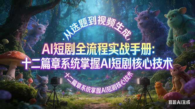 AI 短剧全流程实战手册：从选题到视频生成，十二篇章系统掌握 AI 短剧核心技术-项目资源网