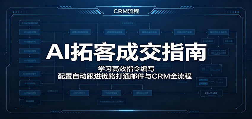 AI拓客成交指南:学习高效指令编写,配置自动跟进链路打通邮件与CRM全流程-项目资源网