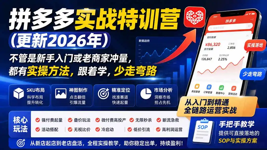 拼多多实战特训营(更新1017