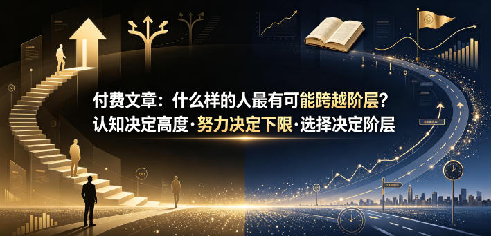 付费文章：什么样的人最有可能跨越阶层？认知决定高度·努力决定下限·选择决定阶层-项目资源网
