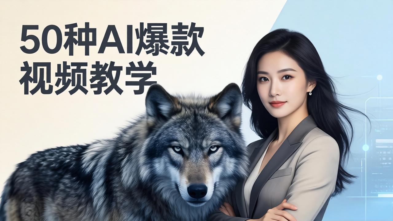 50种AI爆款视频教学：影视级古诗词+治愈萌宠+山海经蛟龙，高阶宝典商业落地-项目资源网