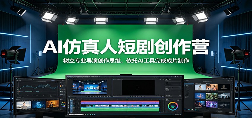 AI仿真人短剧创作营：树立专业导演创作思维，依托AI工具完成成片制作-项目资源网
