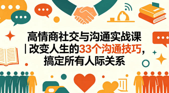 高情商社交与沟通实战课｜改变人生的33个沟通技巧，搞定所有人际关系-项目资源网