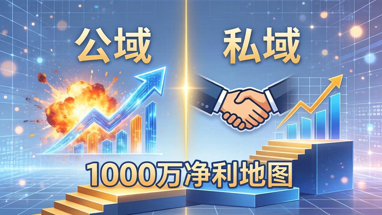 公域玩命出爆款,私域悄悄做成交:这套AI内训课,2026给你打通1000万净利的地图-项目资源网