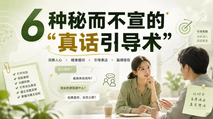 付费文章：6种秘而不宣的“真话引导术”-项目资源网
