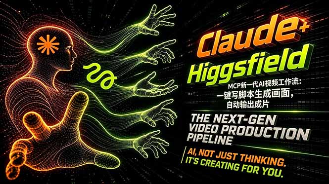 Claude+Higgsfield MCP新一代AI视频工作流：一键写脚本生成画面，自动输出成片-项目资源网