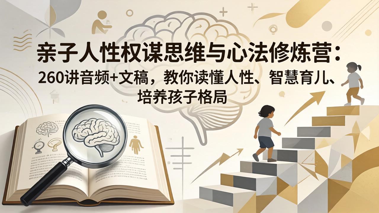 亲子人性权谋思维与心法修炼营：260讲音频+文稿，教你读懂人性、智慧育儿、培养孩子格局-项目资源网