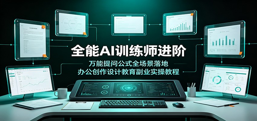 全能AI训练师进阶：万能提问公式全场景落地，办公创作设计教育副业实操教程-项目资源网