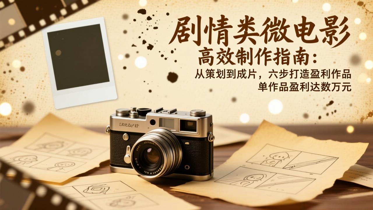 剧情类微电影高效制作指南:从策划到成片,六步打造盈利作品,单作品盈利达数万元-项目资源网
