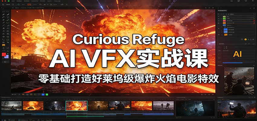 图片[1]-Curious Refuge AI VFX实战课，零基础打造好莱坞级爆炸火焰电影特效-项目资源网