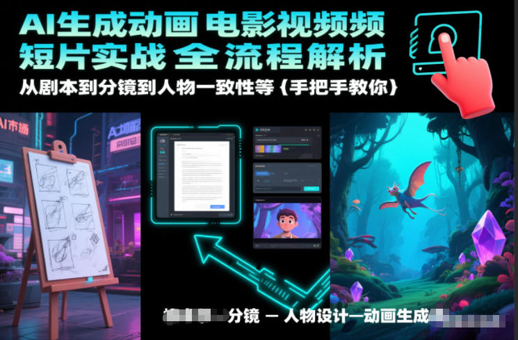 AI生成动画电影视频短片实战全流程解析，从剧本到分镜到人物一致性等手把手教你-项目资源网