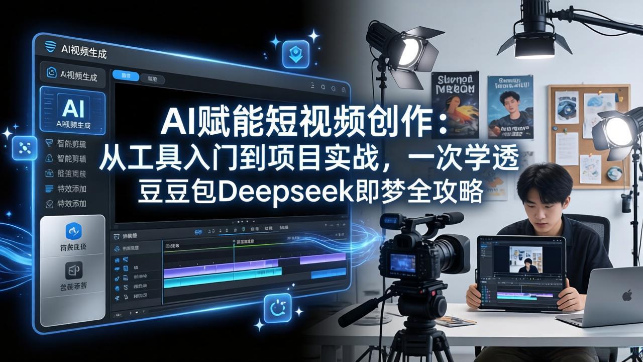 AI赋能短视频创作：从工具入门到项目实战，一次学透豆包Deepseek即梦全攻略-项目资源网
