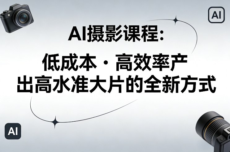 AI摄影课程，低成本高效率产出高水准大片的全新方式-项目资源网